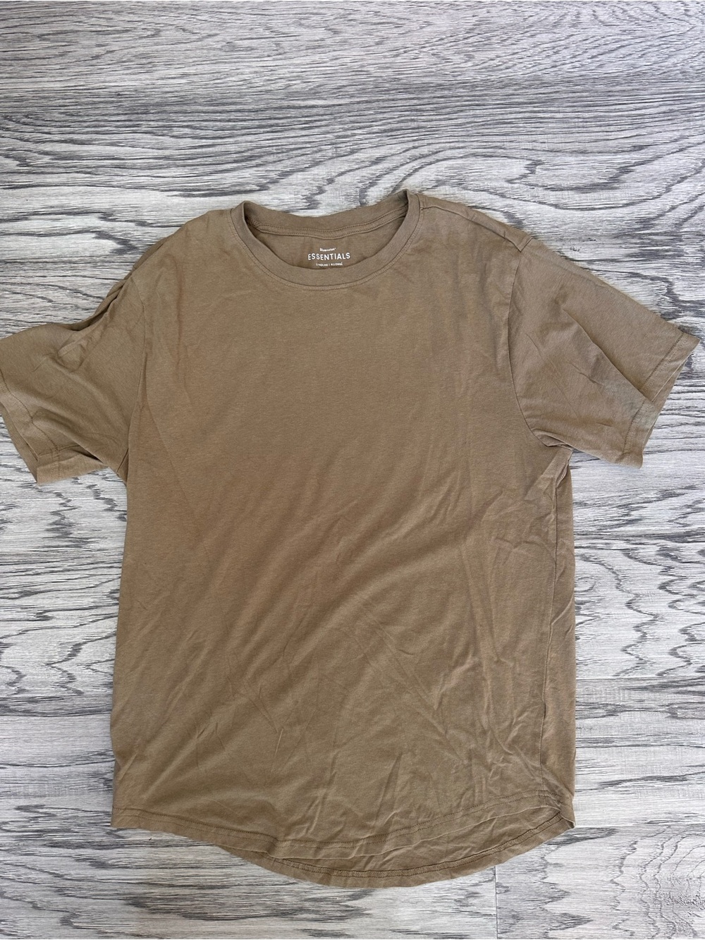 Essentials Men’s Short Sleeve Crewneck T-Shirt - Tan Brown